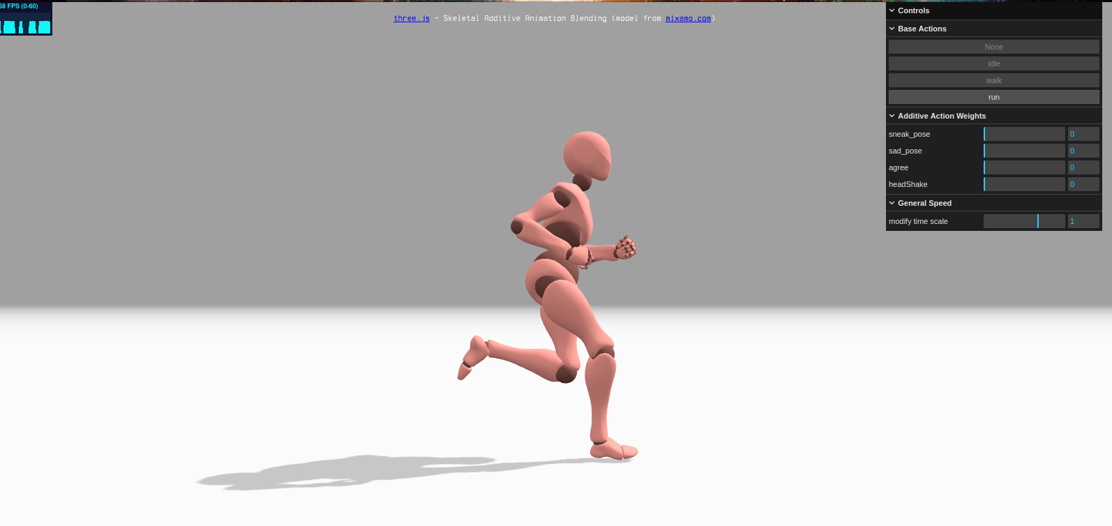 Skeletal Additive Animation Blending Example