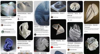 modern vase 3d printed fractal math art spiral by meshcloud